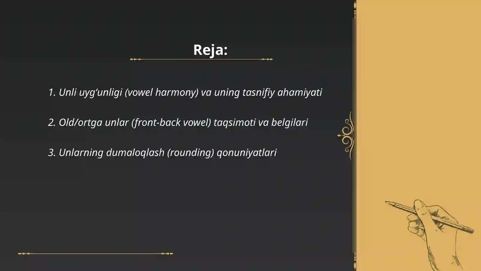 Turkiy tillar tasnifidagi fonetik tamoyillar 2