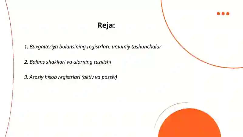 Buxgalteriya balansiig registrlari va shakllari 2