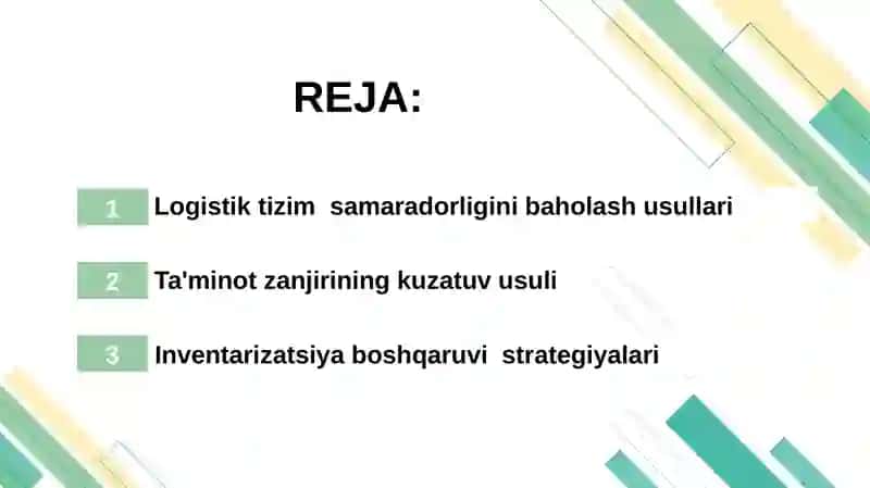 Logistik tizim faoliyat yuritilishini baholash 2
