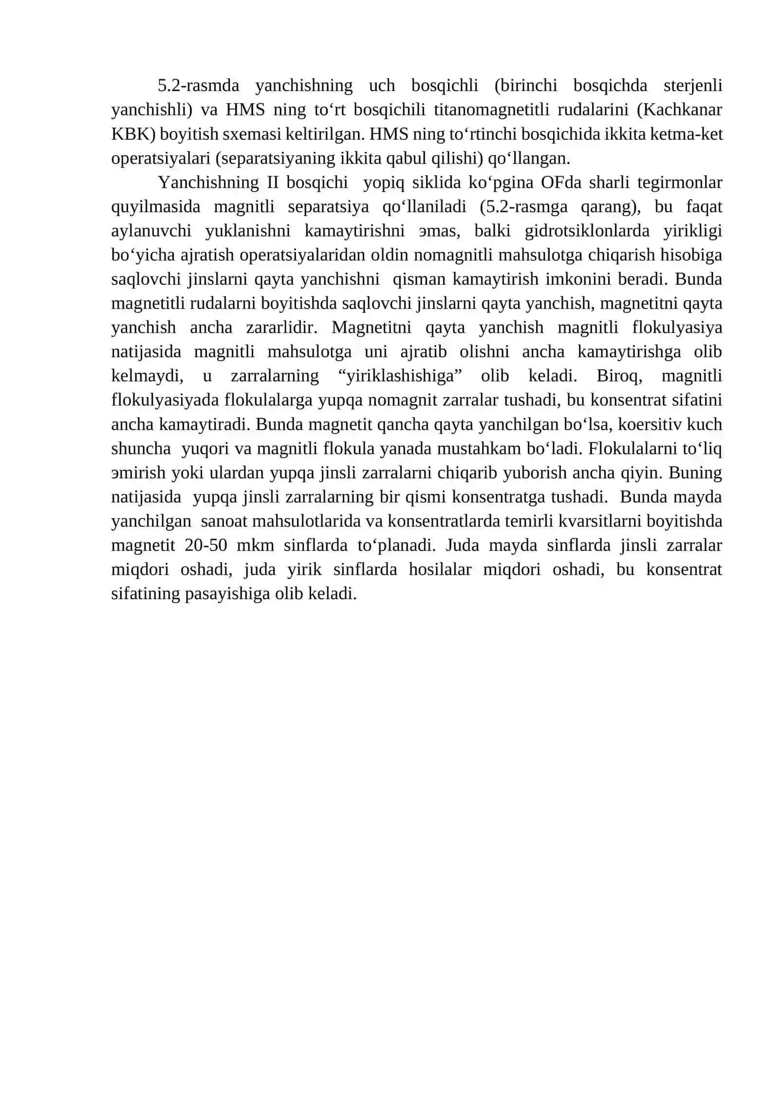MAGNETIT VA TITANOMAGNETIT RUDALARINI BOYITISH SXEMASI 2