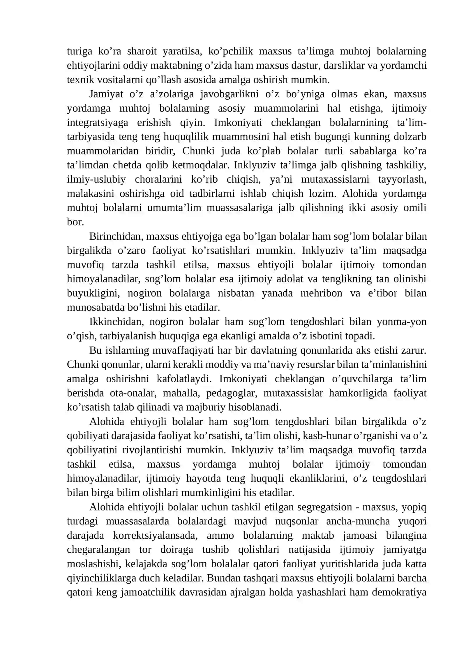 Inklyuziv ta’limning uslubiy asoslari 2