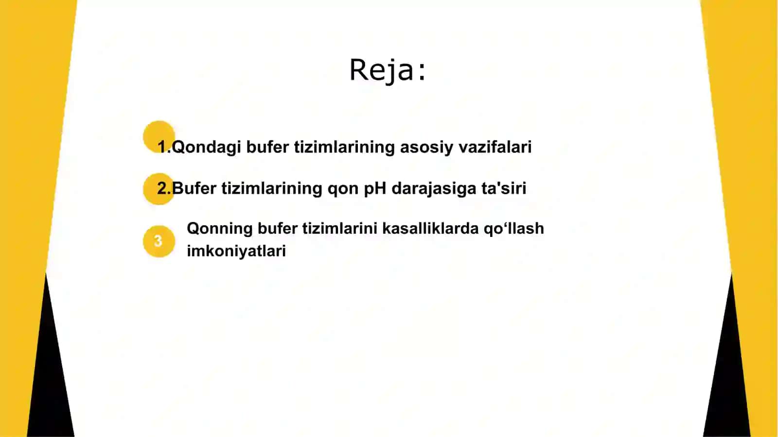 Qonning bufer tizimlari va ularning roʻli 2