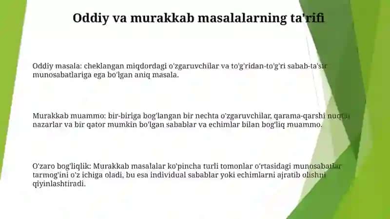 Sodda Va Murakkab Masalalar 2