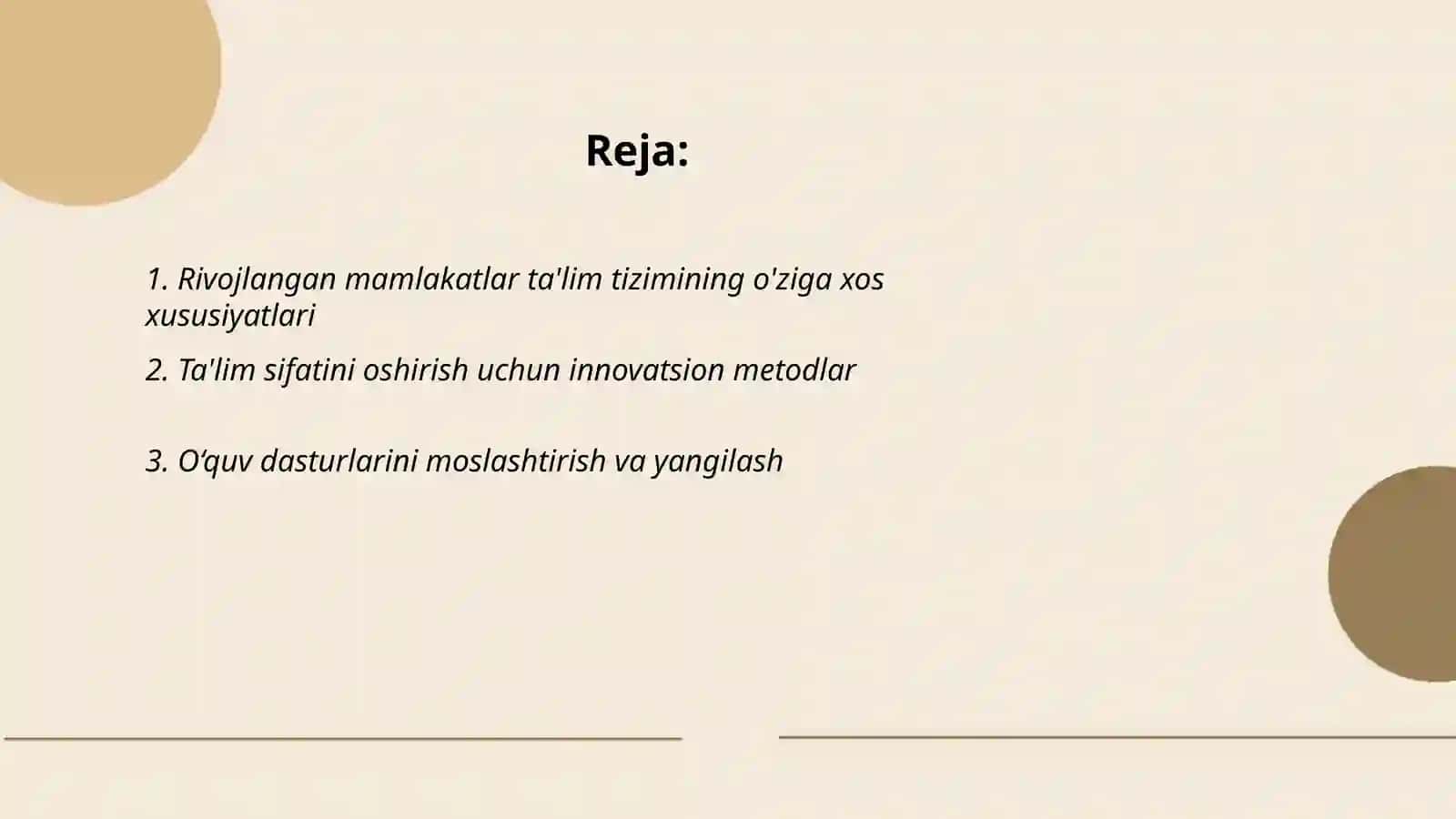 Rivojlangam mamlakatlar ta'lim tizmi 2
