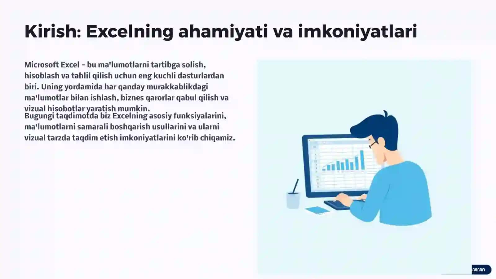 Microsoft Excel: Ma'lumotlarni Ko'rish va Qayta Ishlash 2