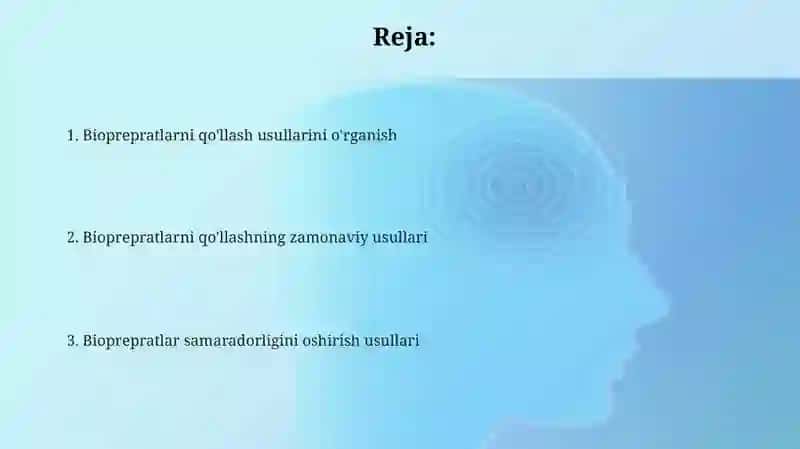 Bioprepratlarni qo'llash usullarini o'rganish 2