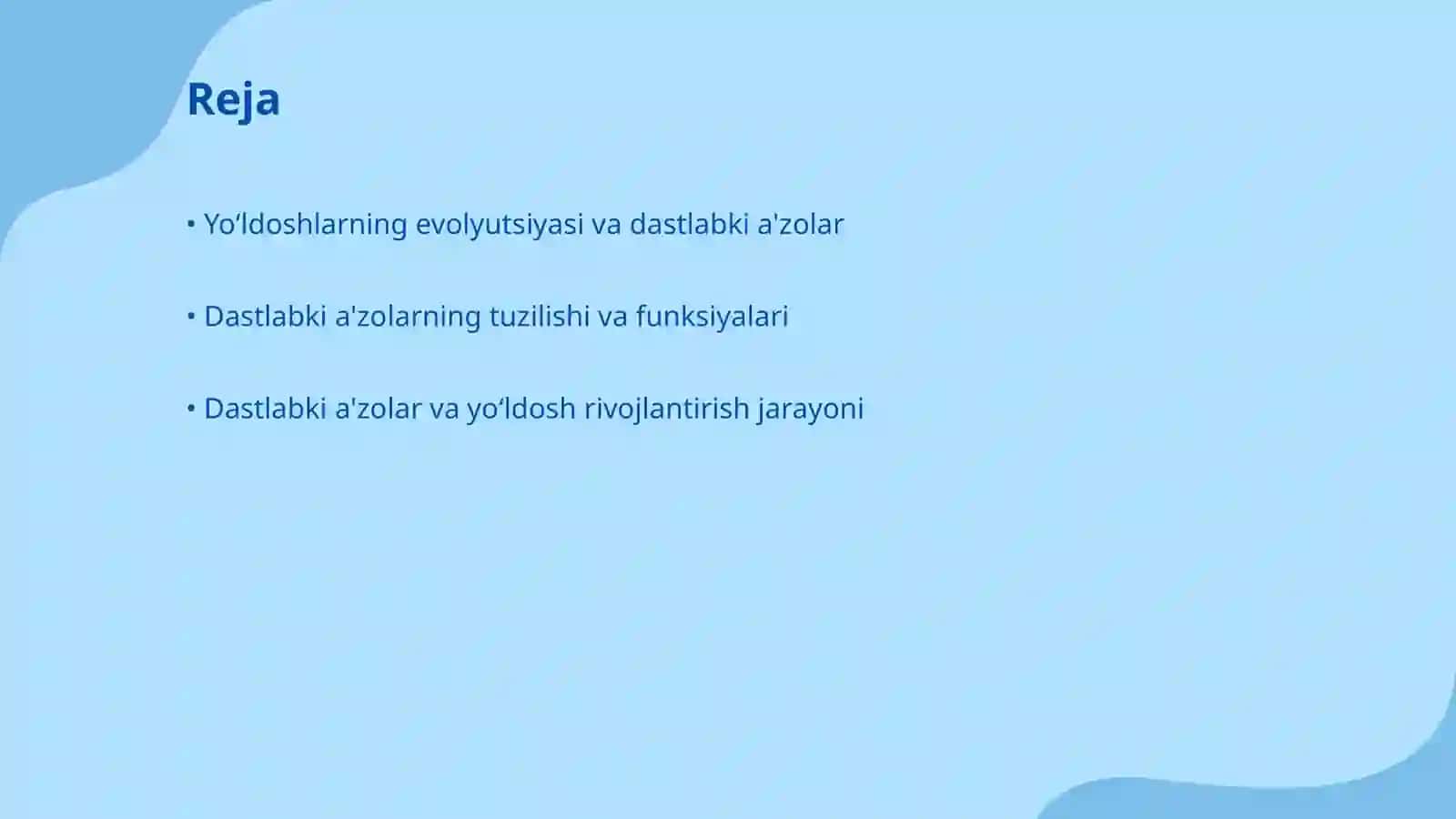 Yoʻldosh rivojlanishida dastlabki a'zolarning roʻli 2