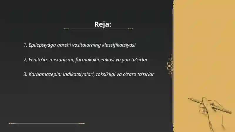 Epilepsiyaga qarshi vositalar 2