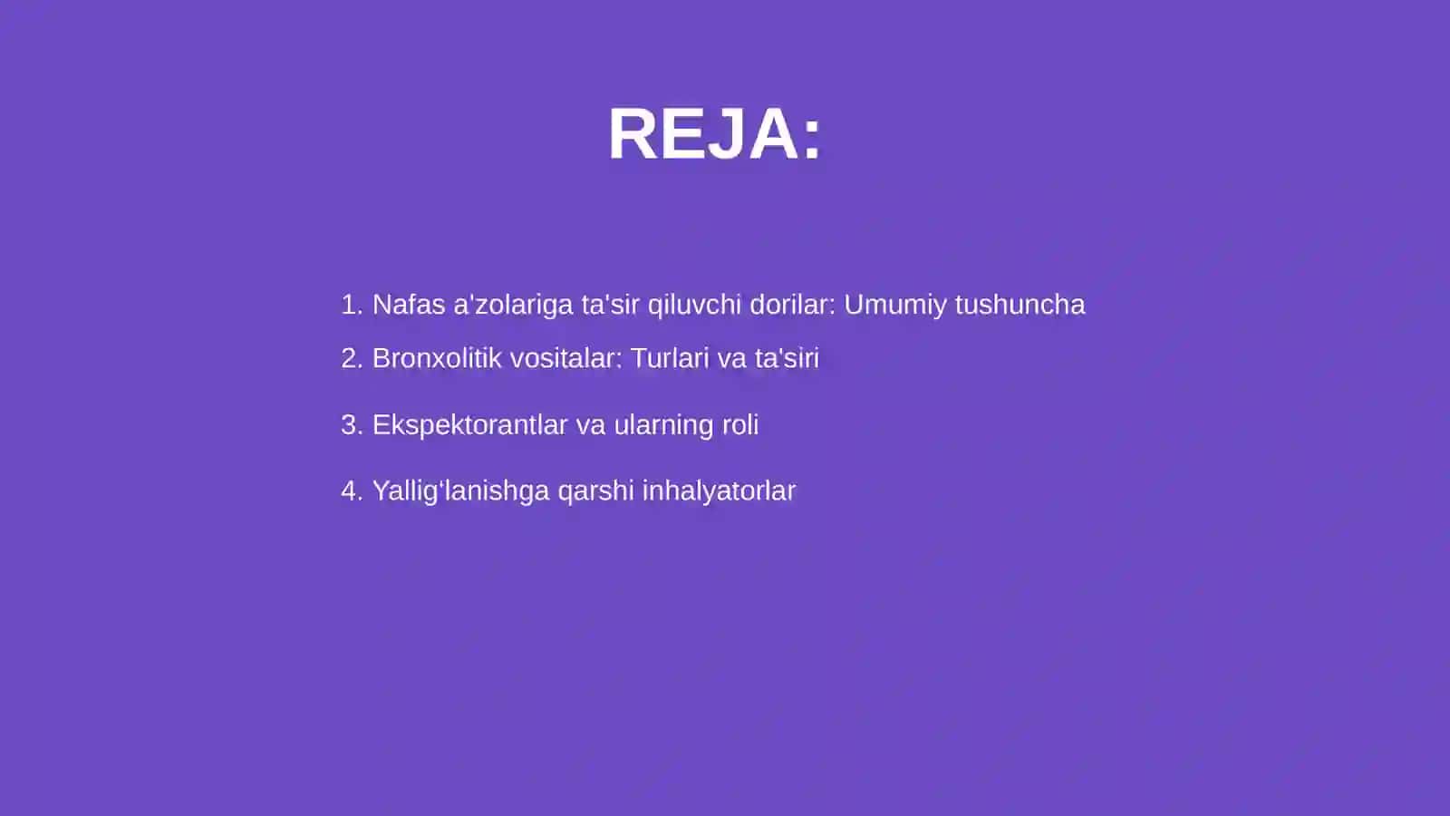Nafas a'zolariga ta'sir etuvchi dori vositalari 2