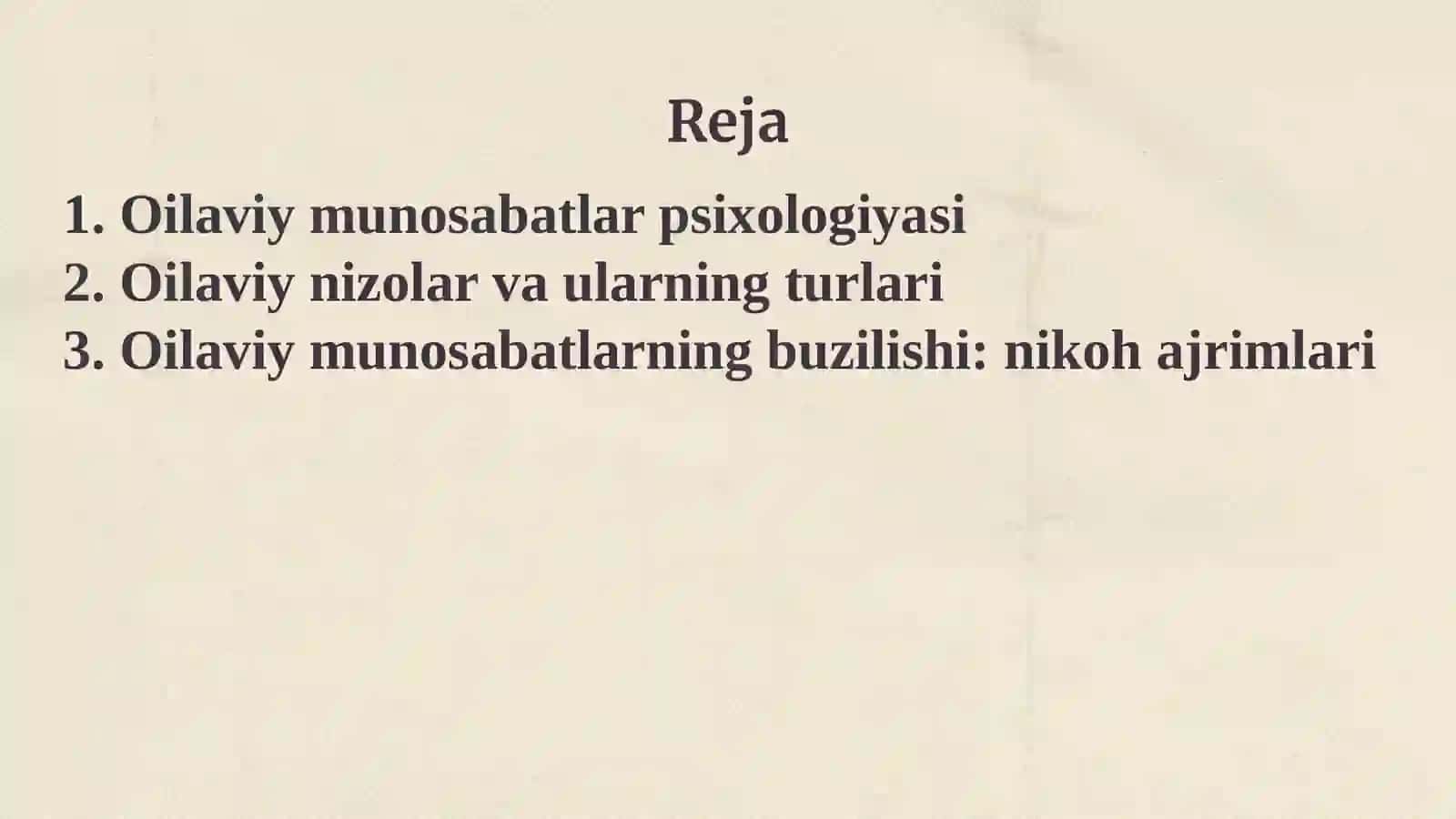 Oilaviymunosabatlar psixologiyasi 2