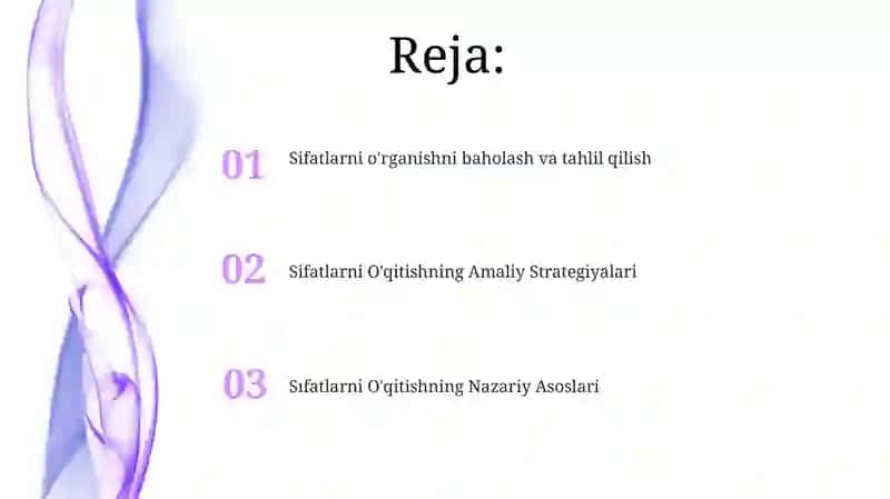 Sifatlarni O'qitishning Nazariy Asoslari 2