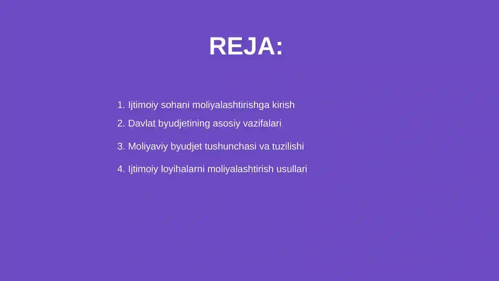Ijtimoiy sohani moliyalashtirish 2