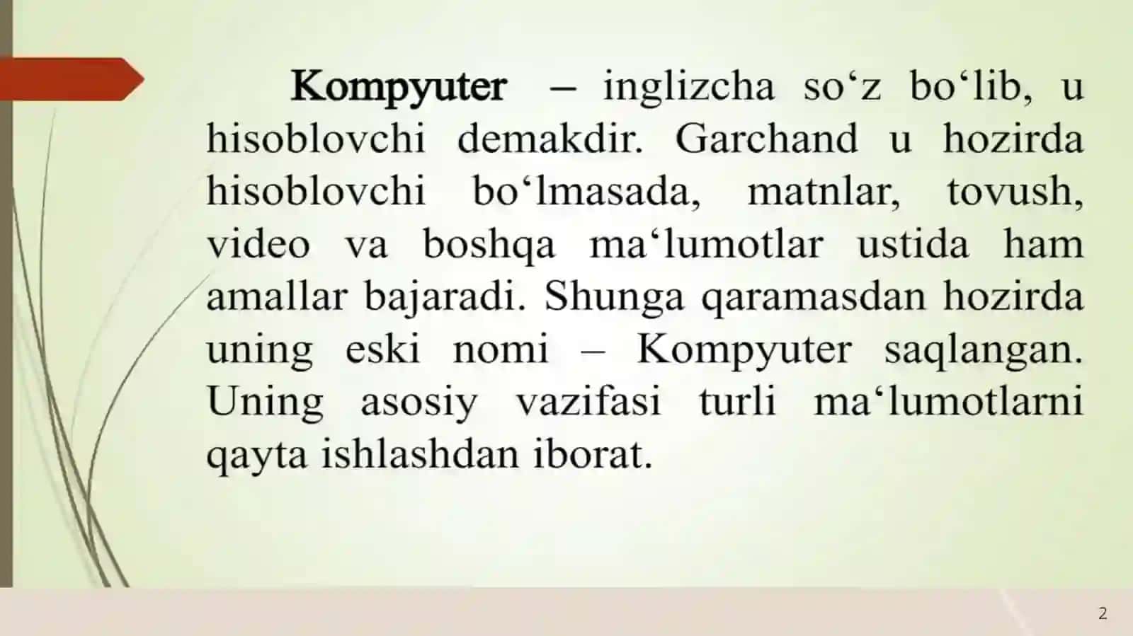 Zamonaviy shaxsiy kompyuter tashkilotuvchi qurilmalar 2