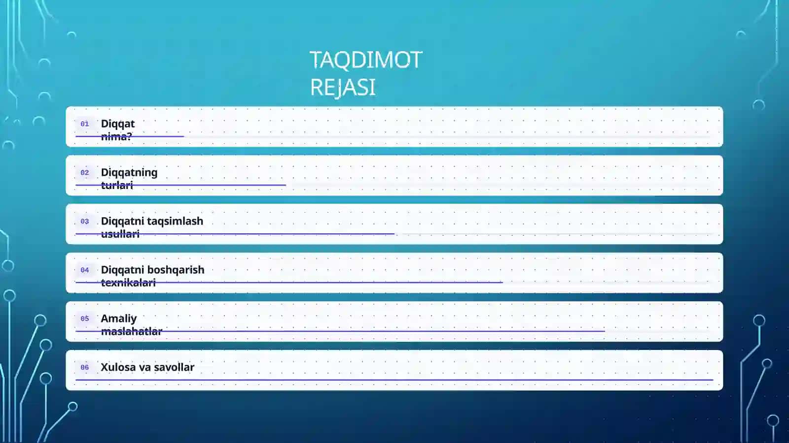 Diqqatni taqsimlash 2