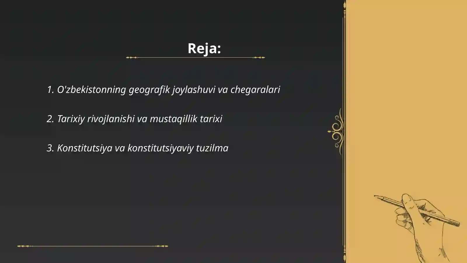 O'zbekiston davlati to'g'risida to'liq ma'lumot 2