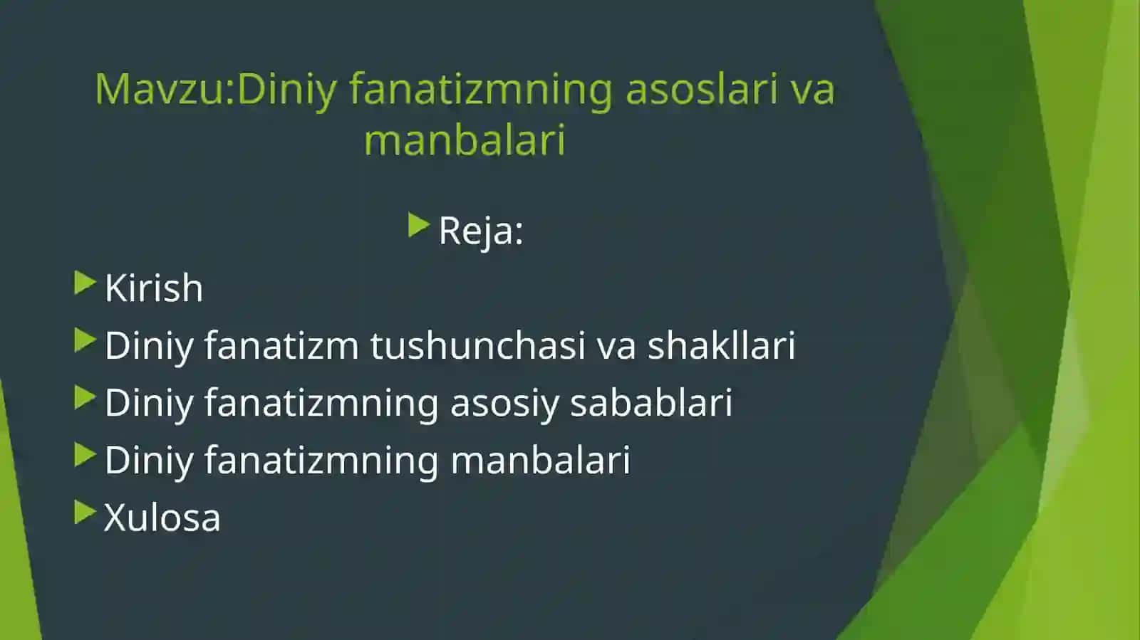 Diniy fanatizmning asoslari va manbalari 2