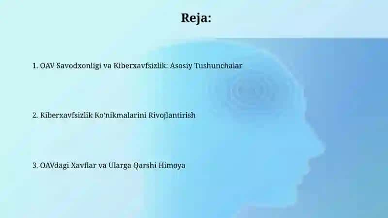 OAV Savodxonligi va Kiberxavfsizlik 2