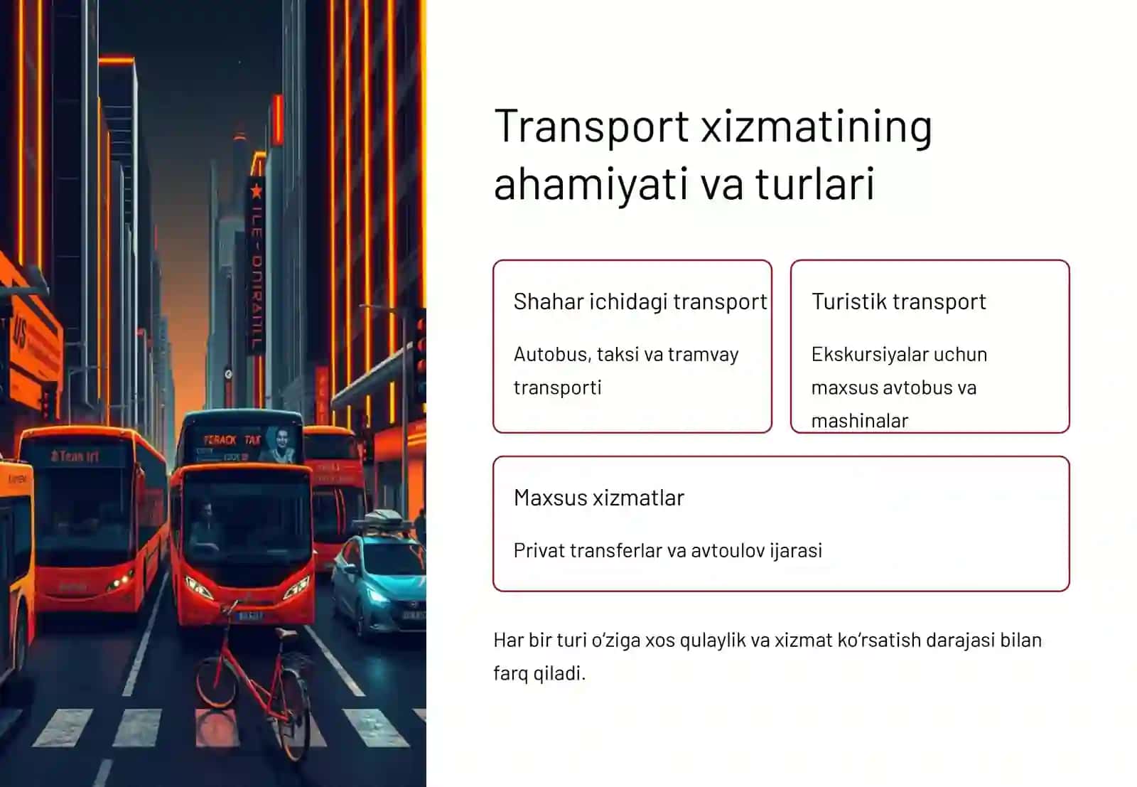 Turistlarga transport xizmatini koʻrsatish 2