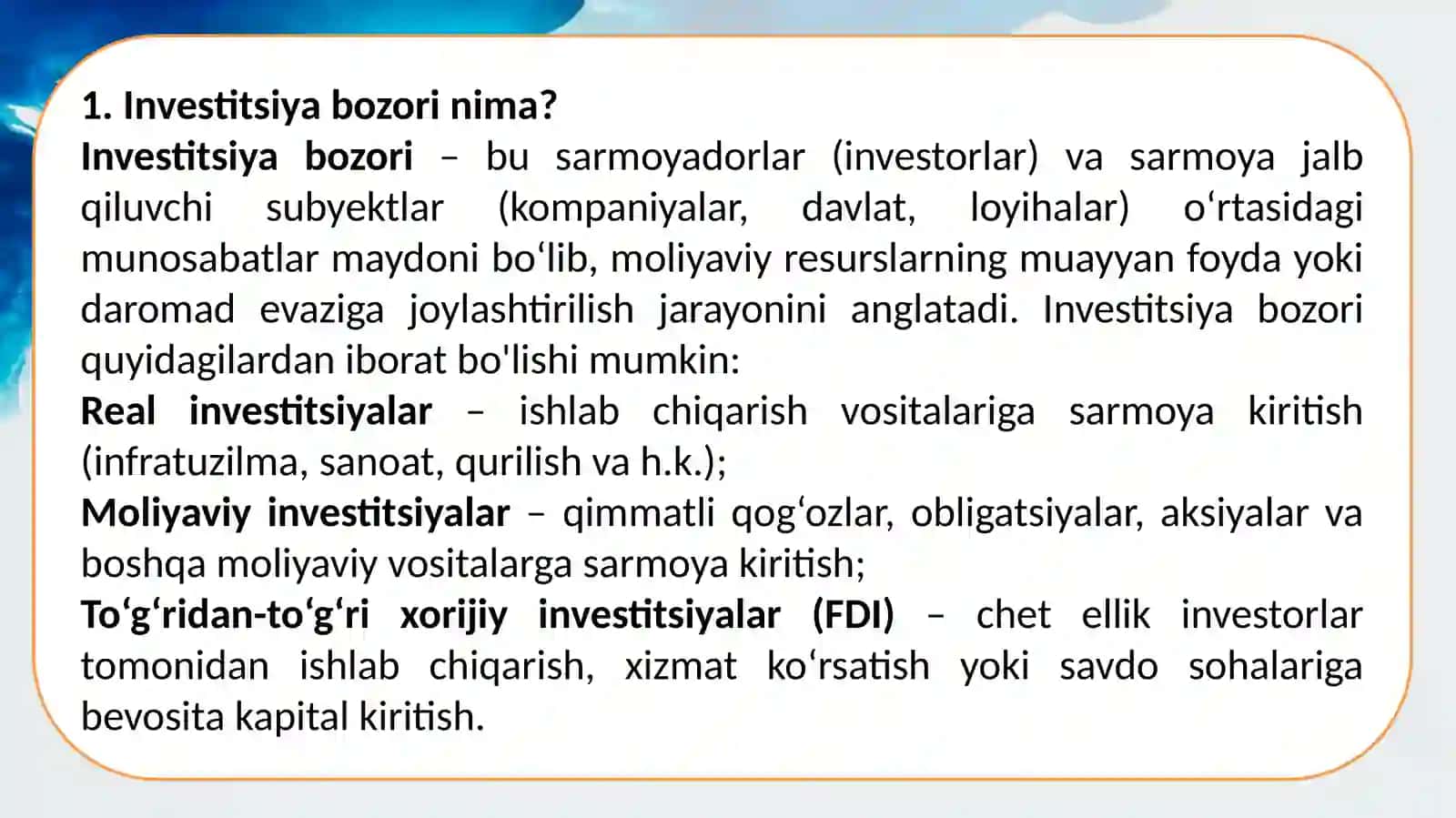 Investitsiya Bozori 2