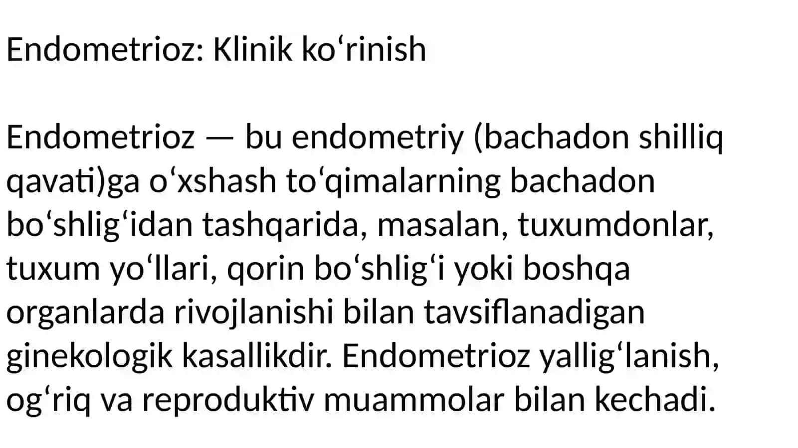 Endometriosis kilinikasi 2