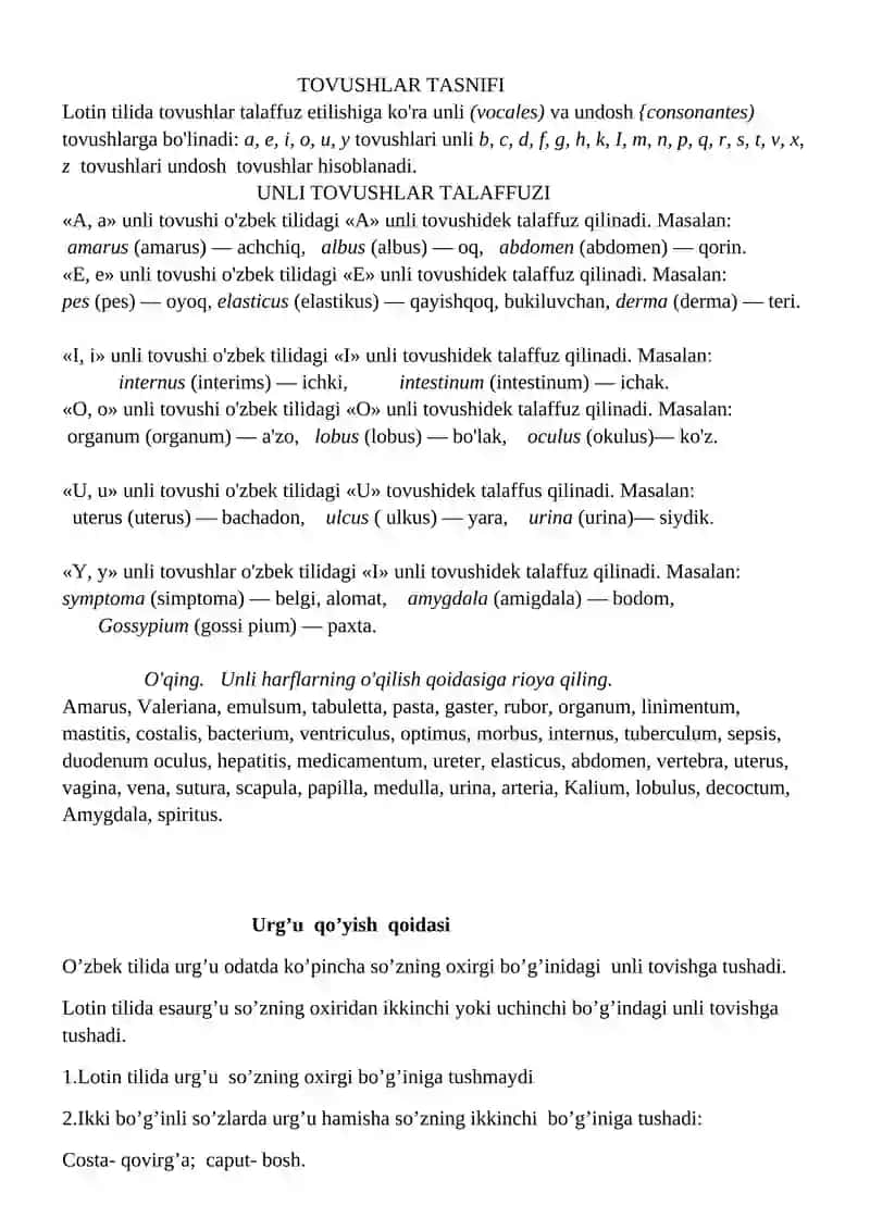 Tibbiy terminologiyasiga kirish. Lotin tilining tarixi 2
