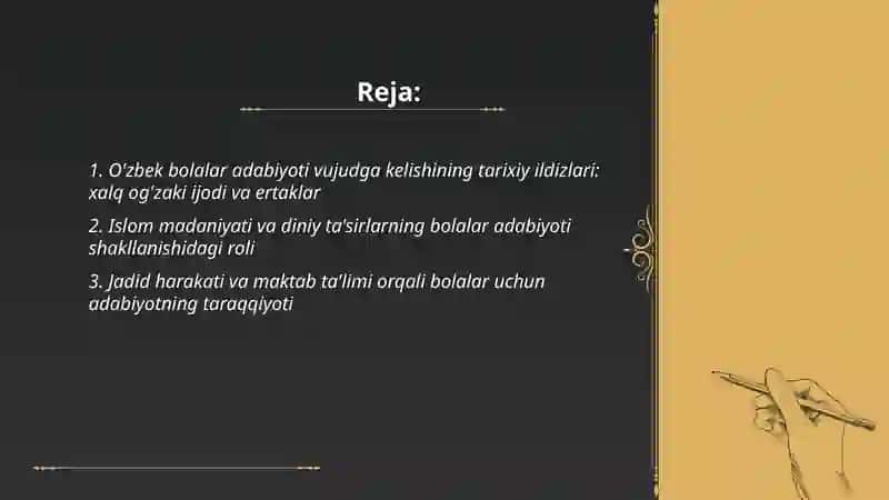 O'zbek bolalar adabiyoti 2