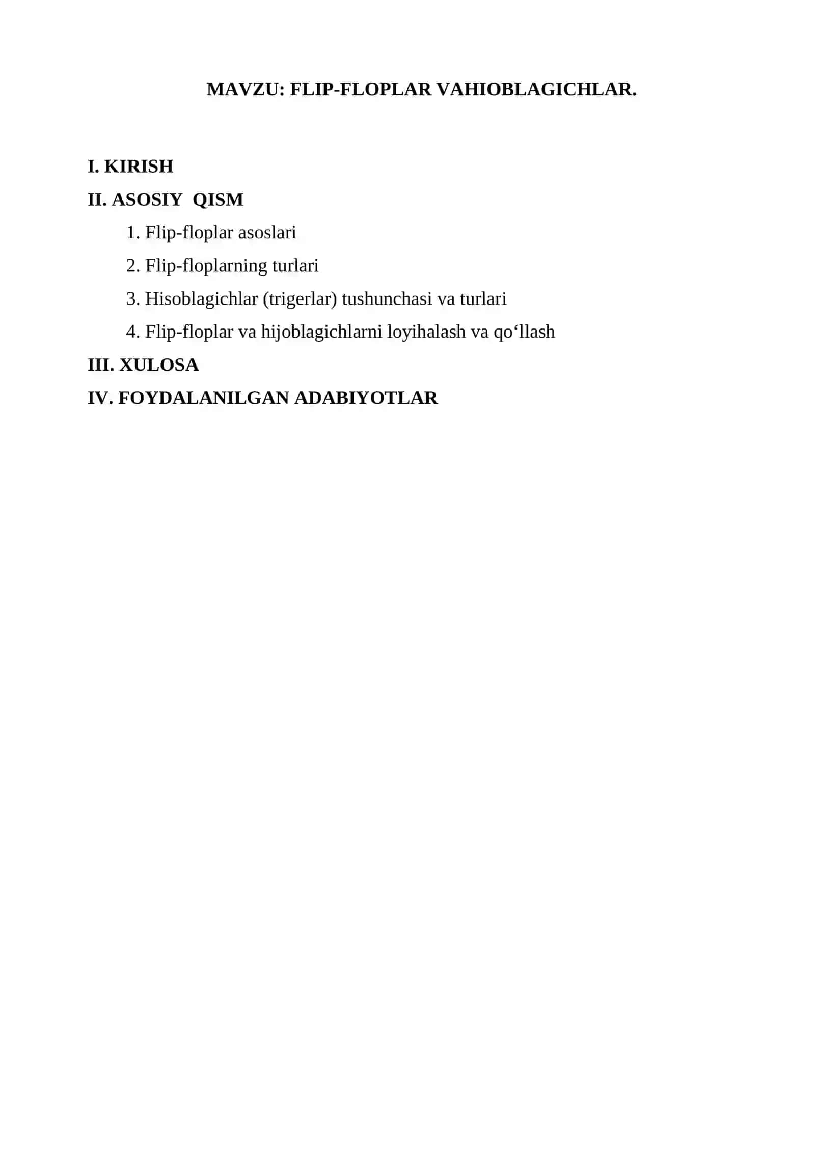 FLIP-FLOPLAR VAHIOBLAGICHLAR 2