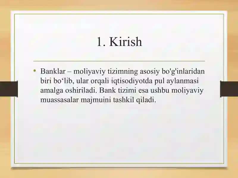 Banklarning Kelib Chiqishiva Bank Tizimi 2