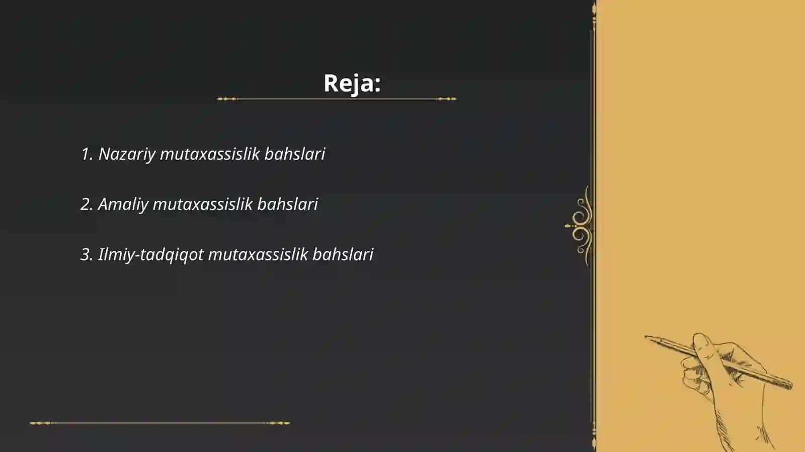 Nazariy mutaxassislik bahslari 2