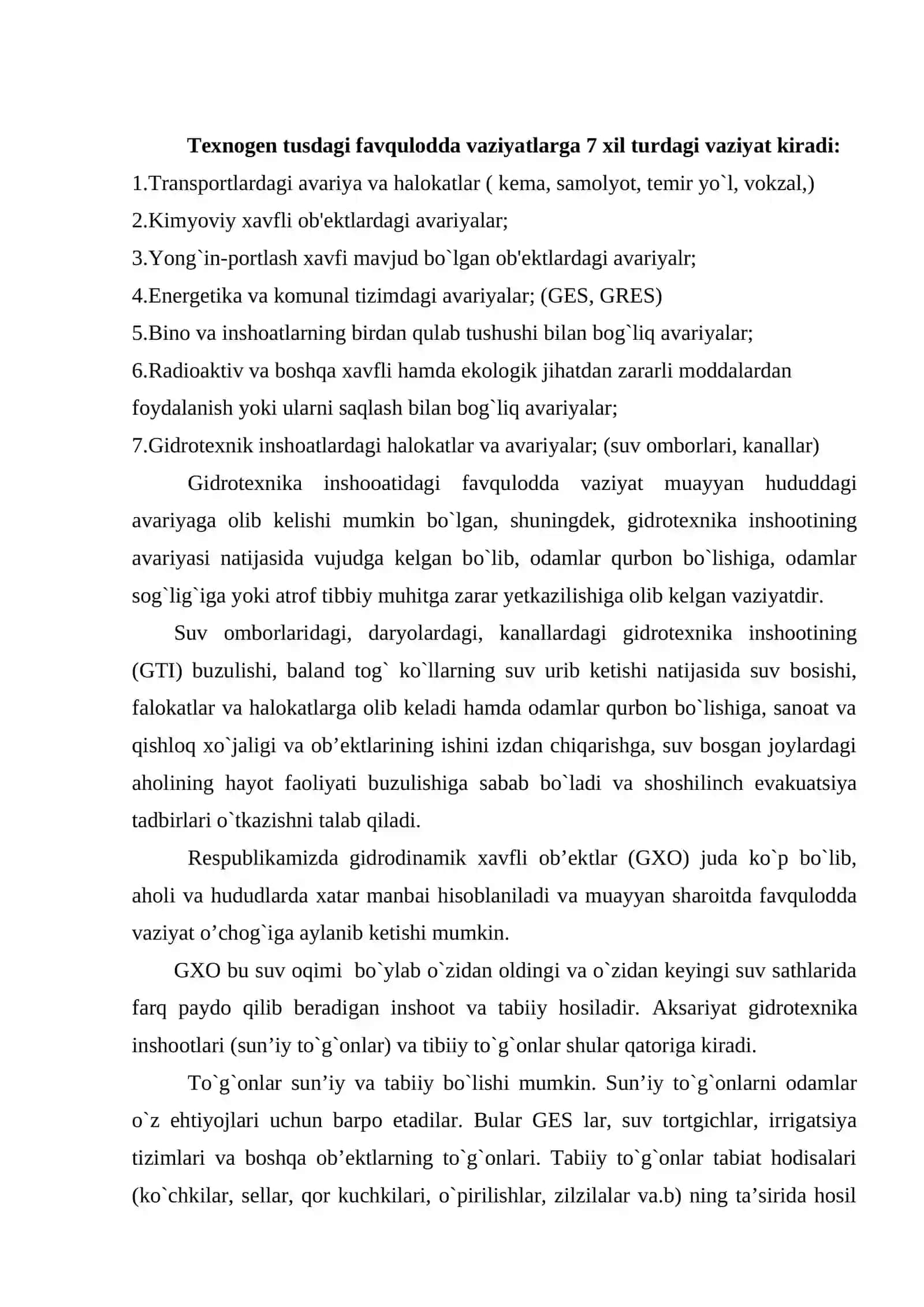 Gidrotexnik obyektlardagi avariyalar va halokatlar 2