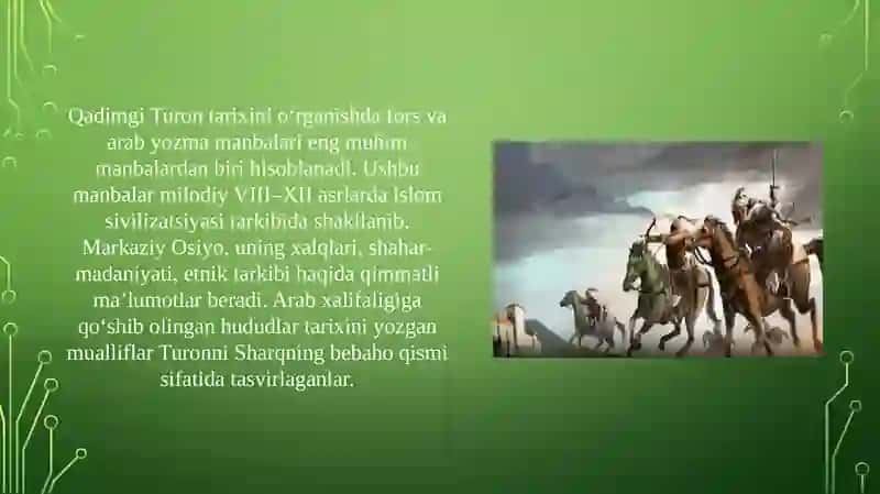 Fors arab manbalarida Qadimgi Turon 2