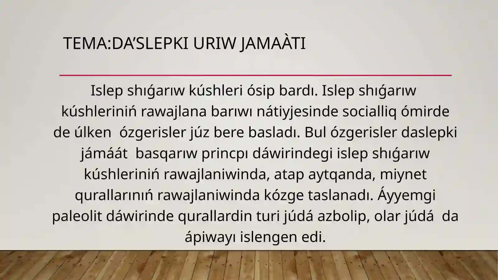 Da’slepki uriw jamaàti 2