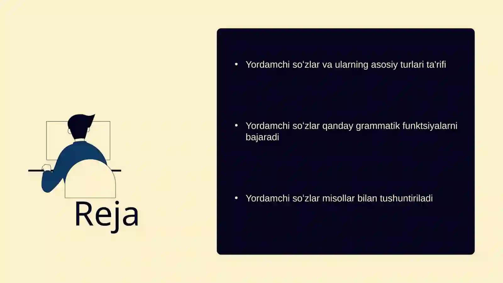 Yordamchi soʻzlar ularning turlari 2