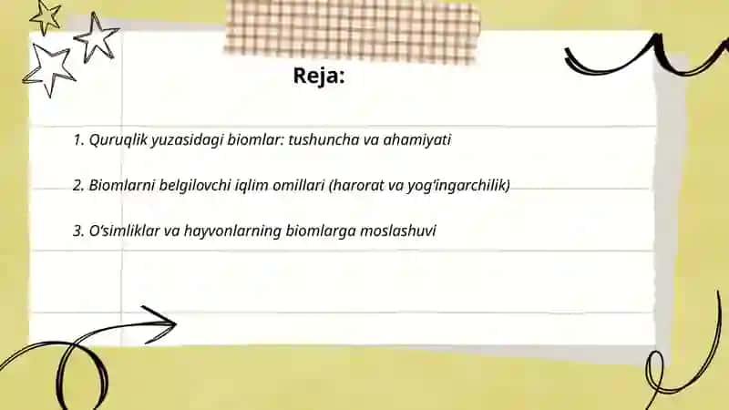 Quruqlik yuzasidagi biomlar 2