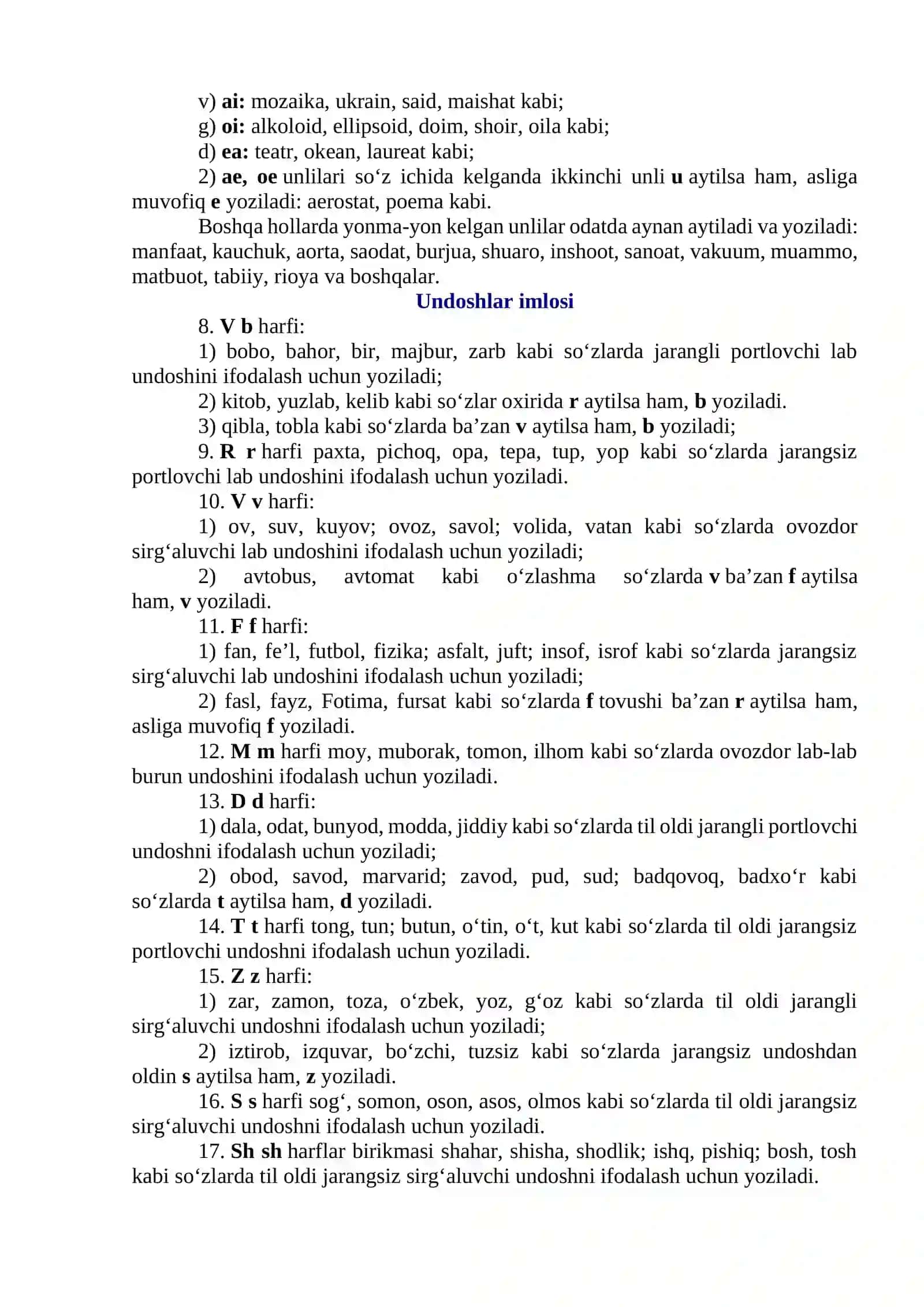 O‘ZBEK TILINING ASOSIY IMLO QOIDALARI 2