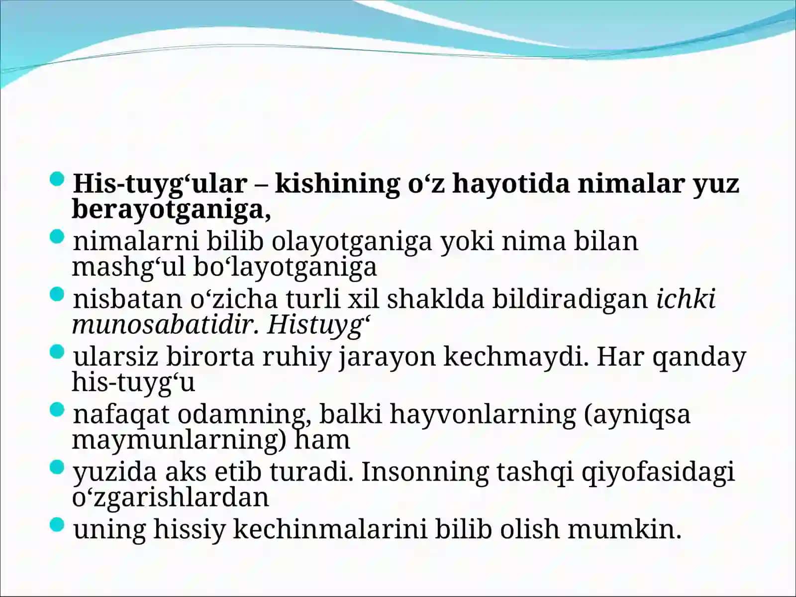 His tuyg’u va emotsiya 2