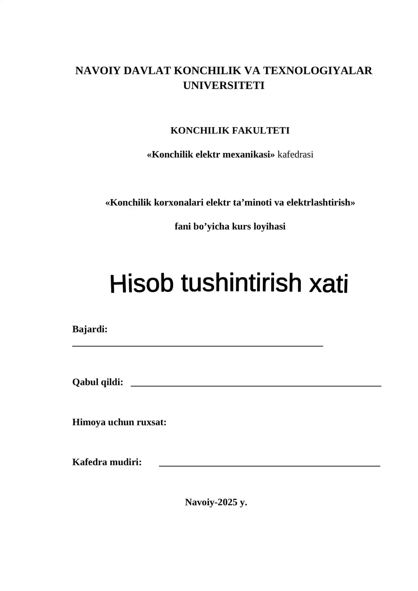 Konchilik korxonalari elektrlashtirish 2