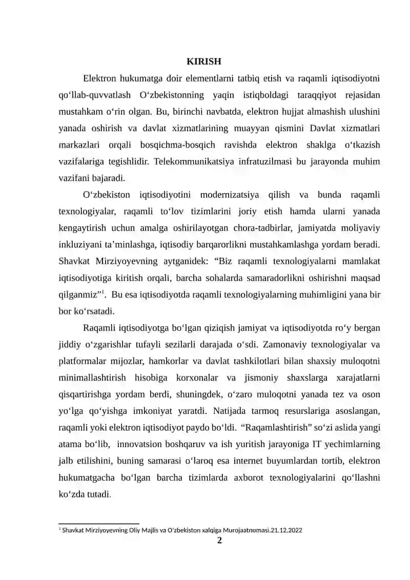 RAQAMLI TEXNOLOGIYALARNING NAZARIY ASOSLARI 2