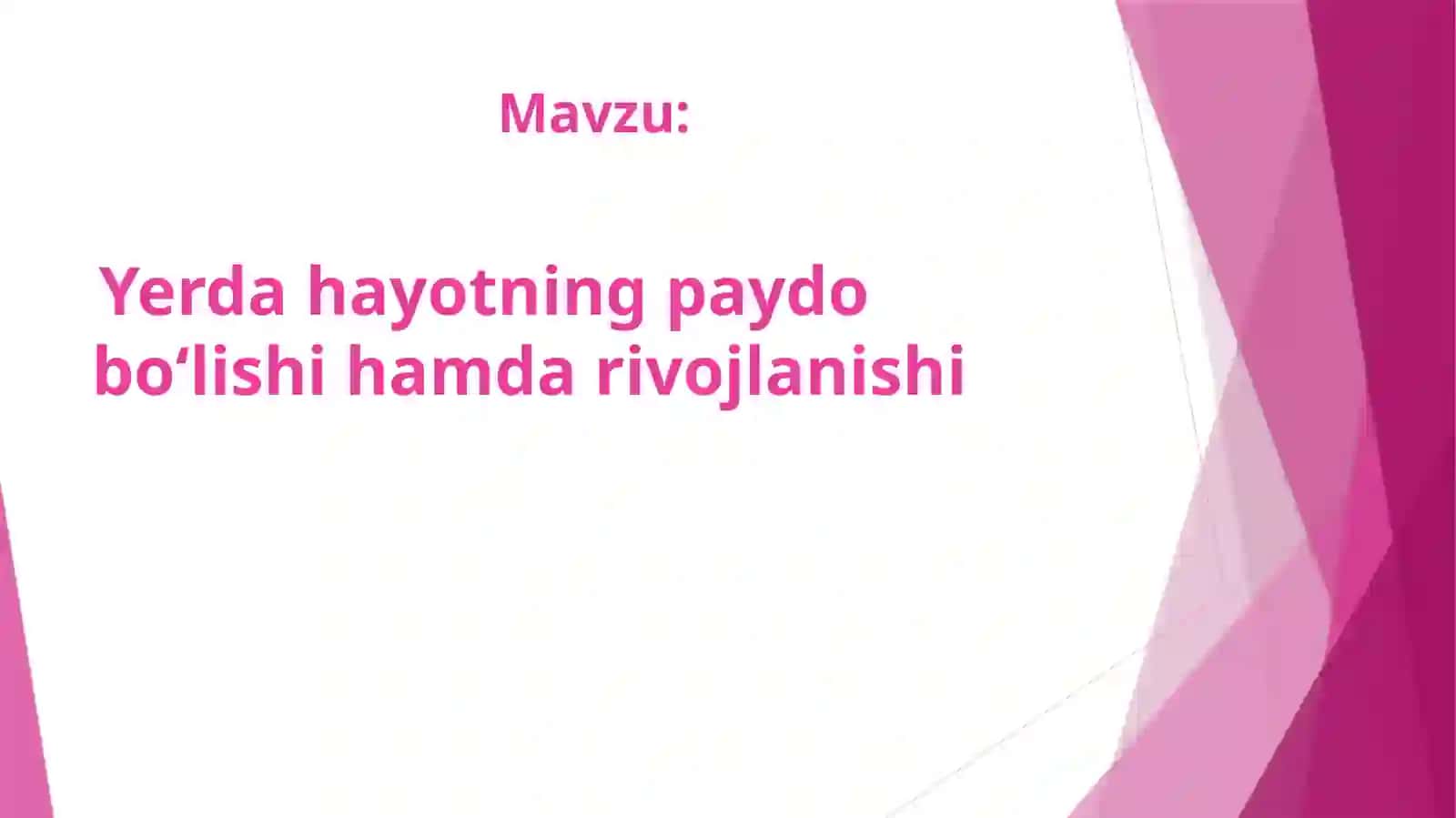 Evolyutsiya nazariyasi 2
