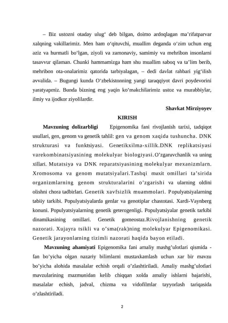 Epigenomika fani 2
