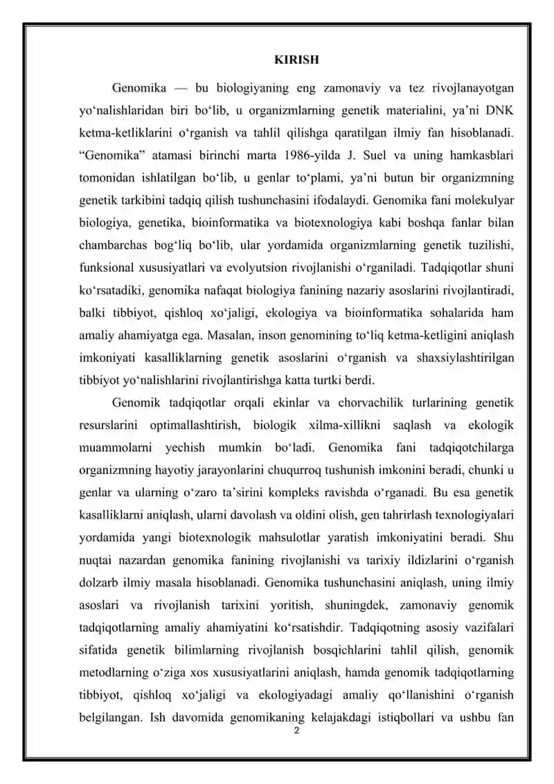 Genomika tushunchasi va uning tarixi 2