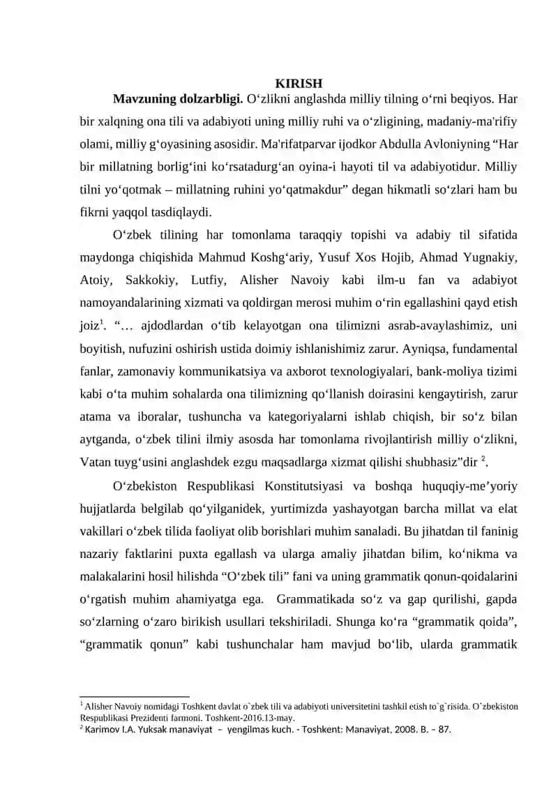 "Morfemika" modulini o‘qitish 2