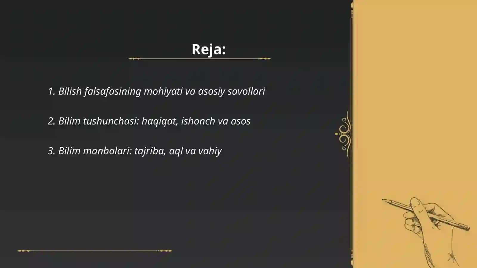 Bilish falsafasi 2