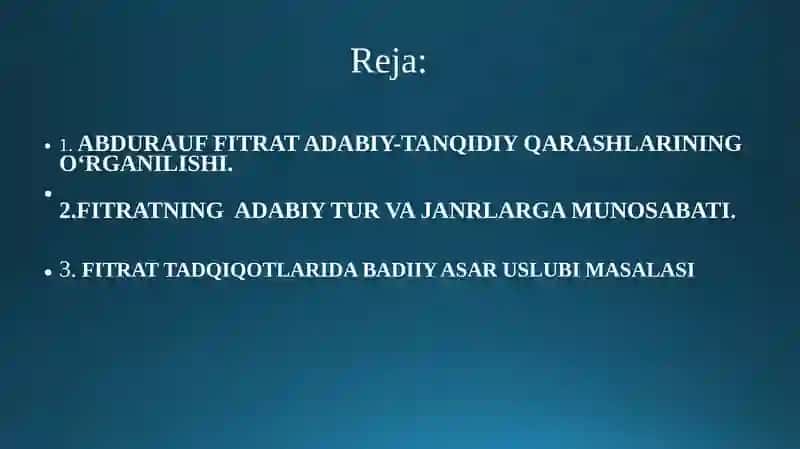 Abdurauf Fitratningadabiy tanqidiy qarashlari 2
