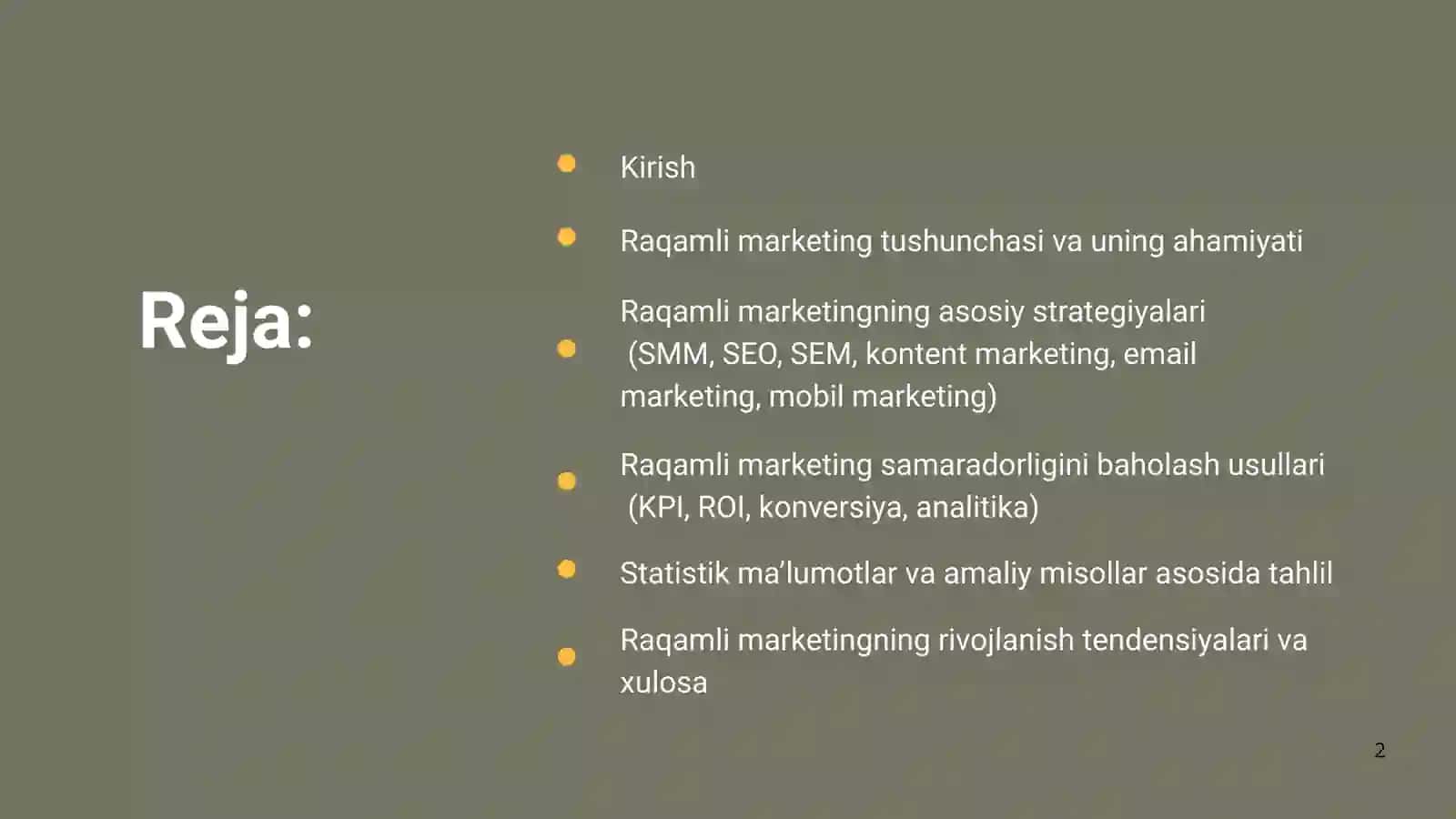 Raqamli Marketing 2
