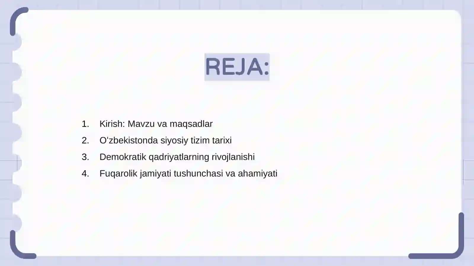 Mavzu va maqsadlar 2