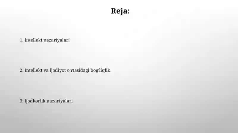 Ijodkorlik nazariyalari 2