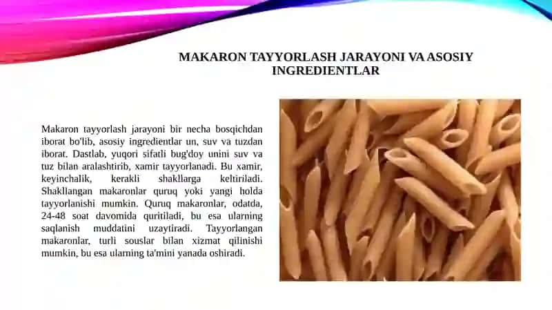 Makaron mahsulotlari texnologiyasi 2
