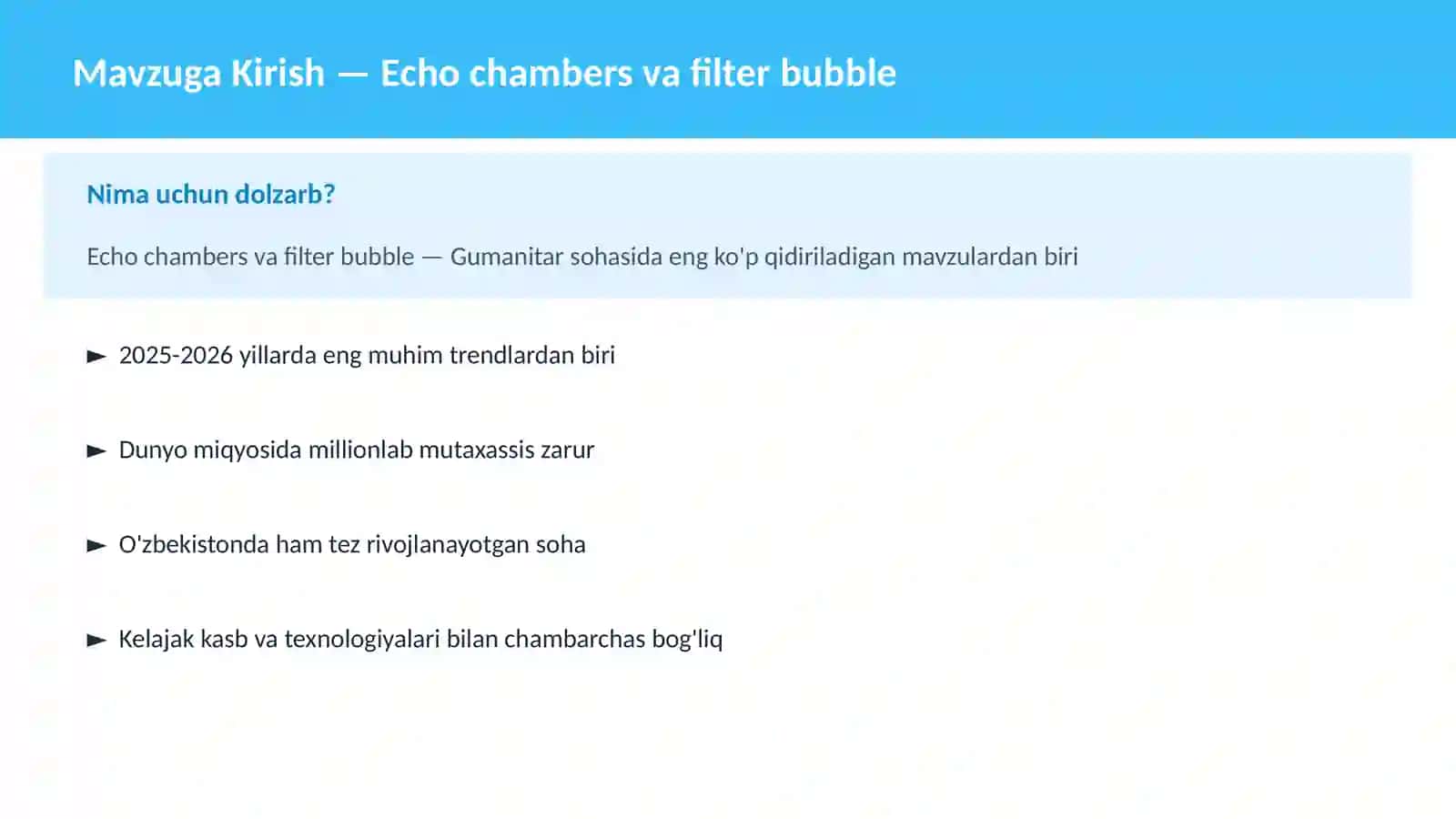 Echo chambers va filter bubble 2