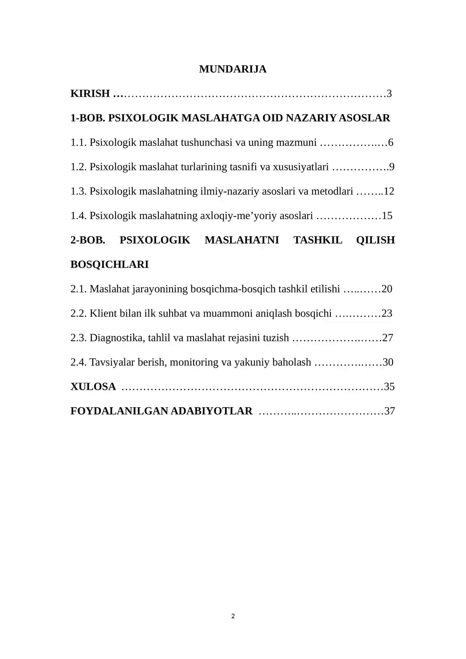 "Psixologik maslahat va kouching" 2